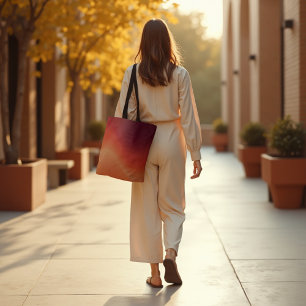 Fading Embers - Warm Abstract Fluid Art Tote Bag