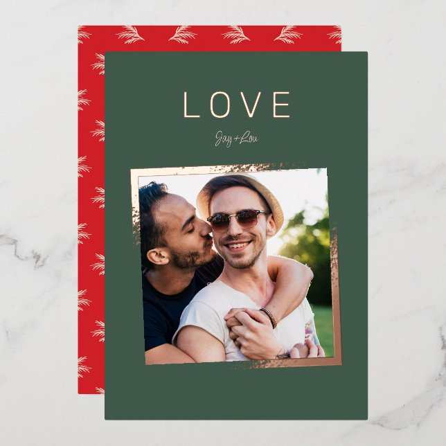 FADING FRAME photo | simple LOVE | ROSE GOLD (Front/Back)