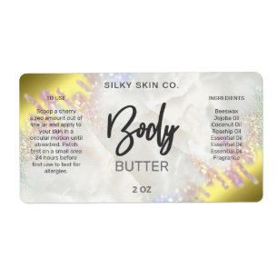 Fading Gold And Opal Body Butter Labels