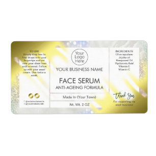 Fading Gold Hair Face Serum Label