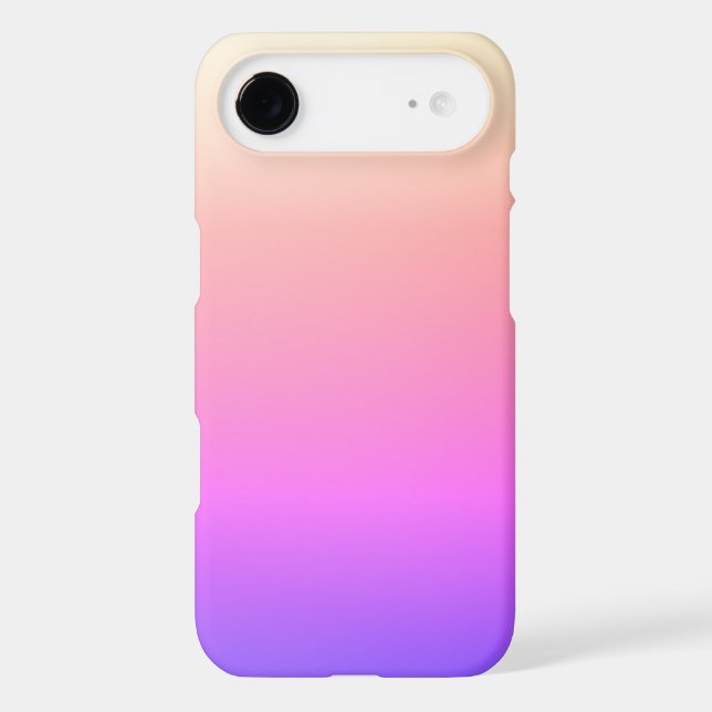 Fading Peach Pink & Purple Colourful Ombre Case-Mate iPhone Case (Back)