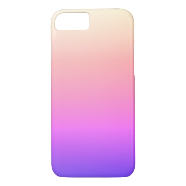 Fading Peach Pink & Purple Colourful Ombre Case-Mate iPhone Case (Back)