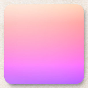 Fading Peach Pink & Purple Colourful Ombre Coaster