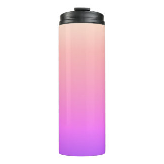 Fading Peach Pink & Purple Colourful Ombre Thermal Tumbler