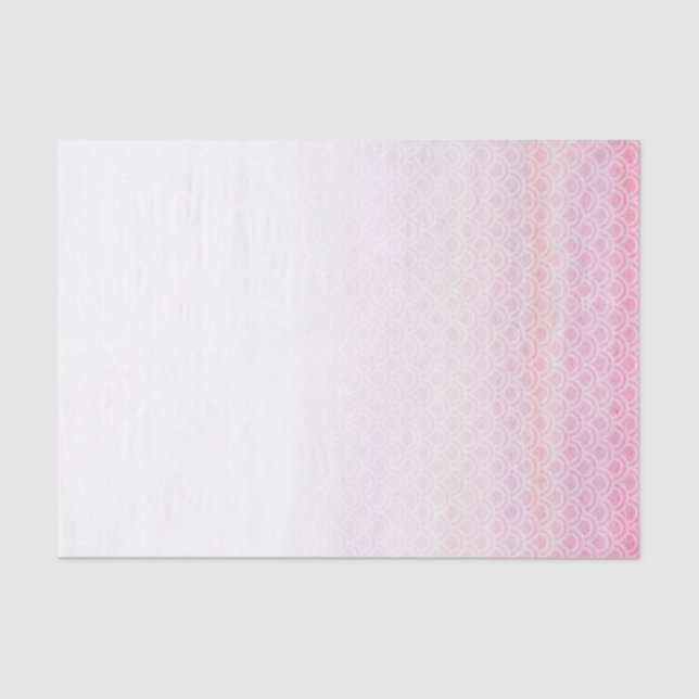 Fading Pink Mermaid Tale Scales Tissue Paper (Front)