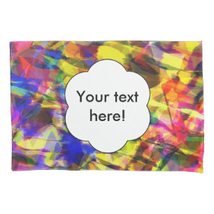 Fading shapes colourful abstract design pillowcase