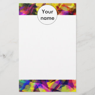 Fading shapes colourful abstract design stationery