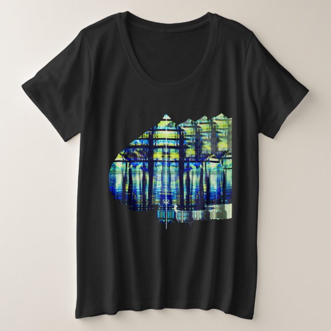 Fading Spade Basic T-shirt Plus Size T-Shirt (Design Front)