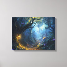 Fae Fantasy Forest Night Scene