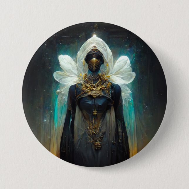 Fae Guardian Fantasy 7.5 Cm Round Badge (Front)