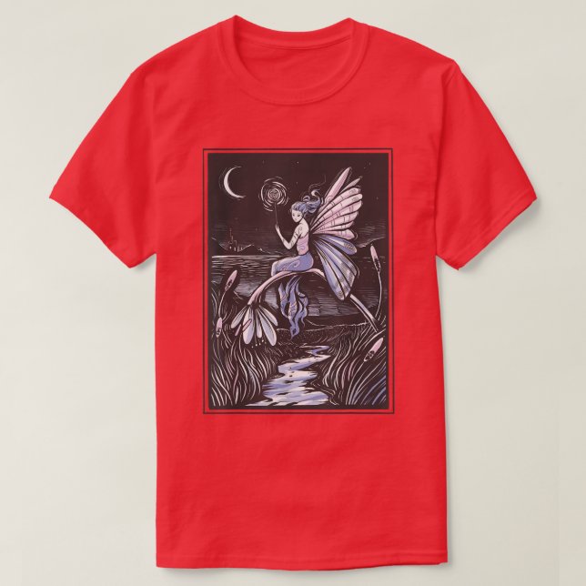 Faecore Fairy Night Fairycore Fantasy Magic Nature T-Shirt (Design Front)