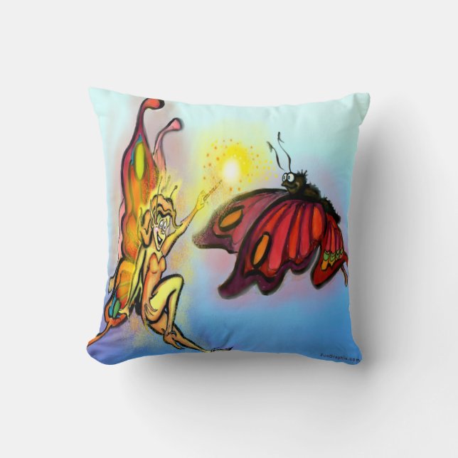 Faerie and Butterfly Cushion (Front)