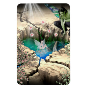 Faerie in Elven Pond Magnet