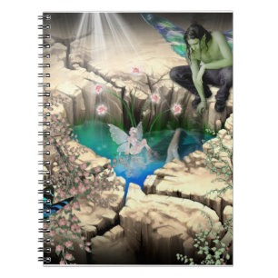 Faerie in Elven Pond Spiral Notebook