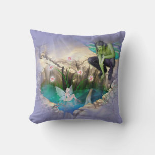 Faerie in Elven Pond Vignette Cushion