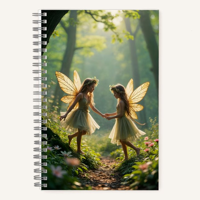 Faeries at Play in the Forest Notebook (Front)