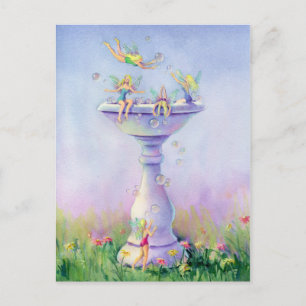 FAERIES BUBBLE BATH by SHARON SHARPE Postcard
