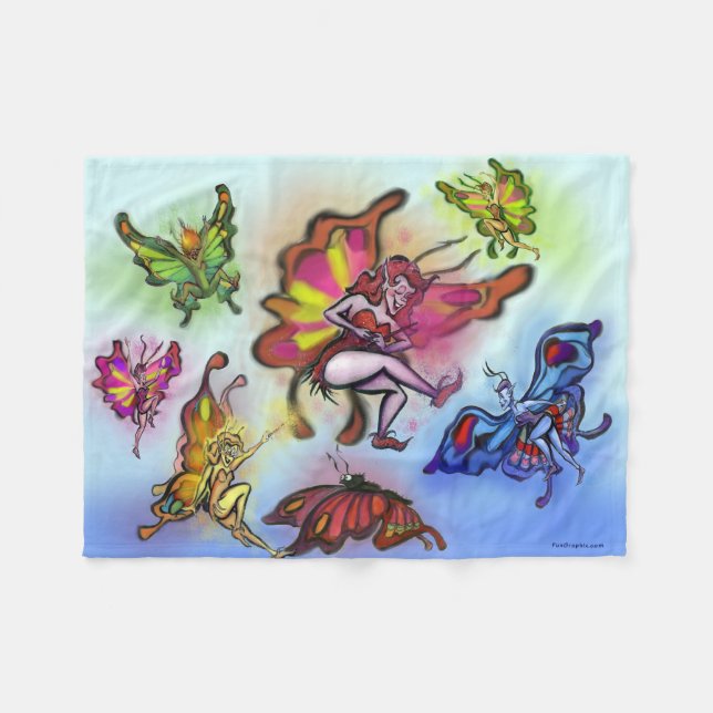 Faeries Fleece Blanket (Front (Horizontal))
