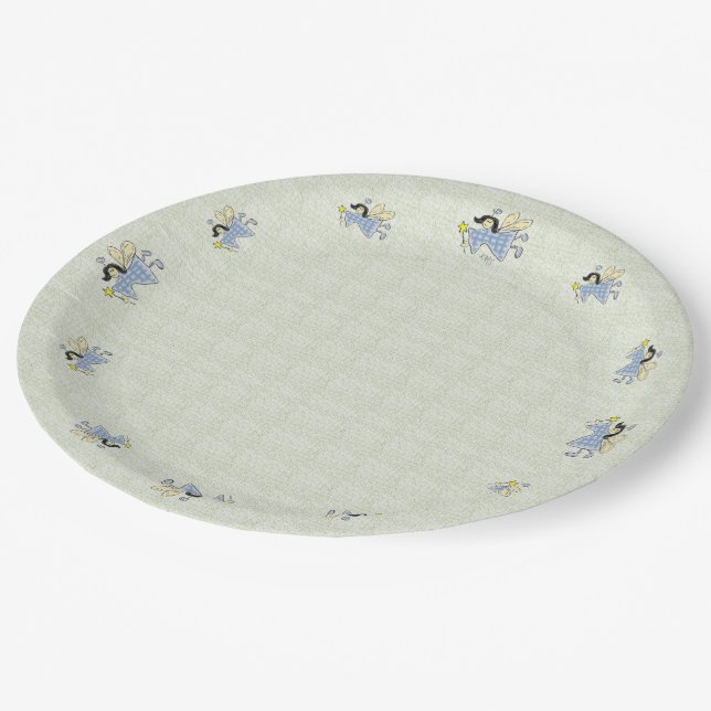 FAERIES in Blue Paper Plate (Angled)