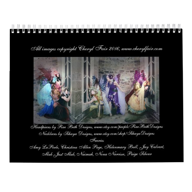 Faeries in the Forest Calendar (Back)