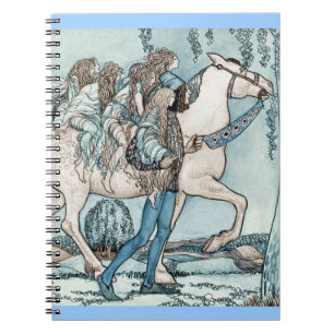 Faeries on White Horse Spiral Notebook