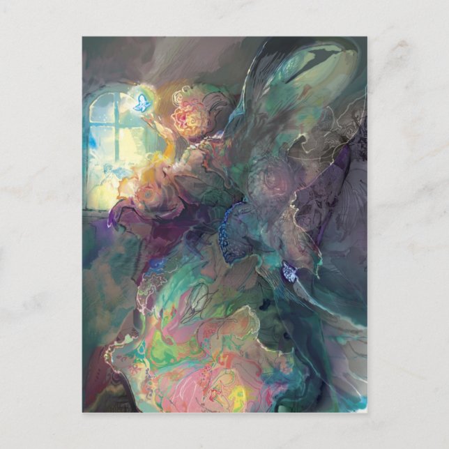 Faery at the window~~~ postcard (Front)