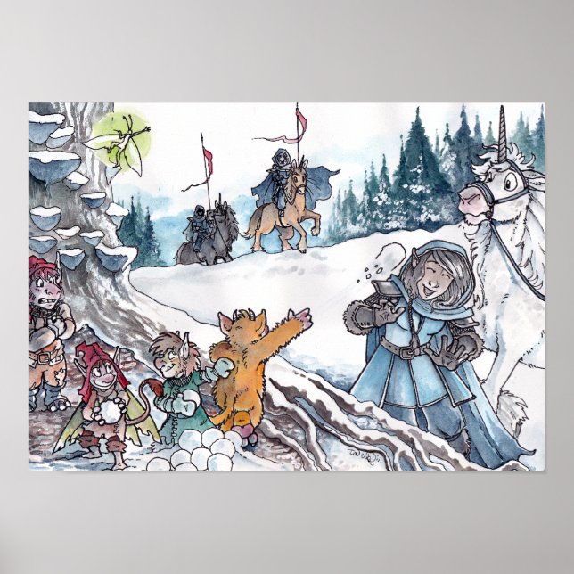 Faery Snowball Fight Poster (Front)