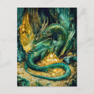 Fafnir Guarding the Nibelung Treasure Holiday Postcard
