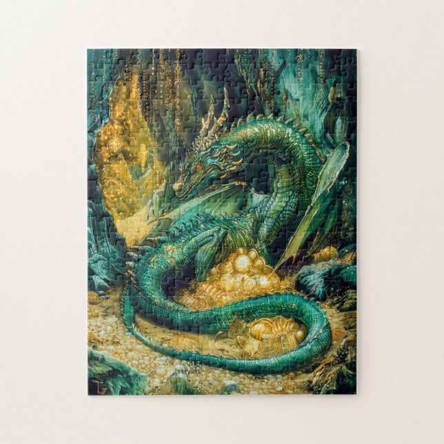 Fafnir Guarding the Nibelung Treasure Jigsaw Puzzle (Vertical)