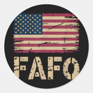 Fafo Flag _1 Classic Round Sticker