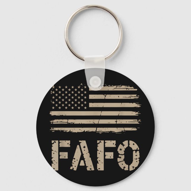 Fafo Flag  Key Ring (Front)