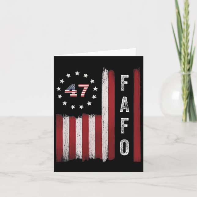 Fafo Flag Trump Funny  Card (Front)
