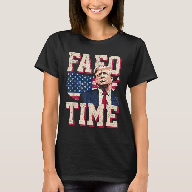 Fafo Trump Flag Funny  T-Shirt (Front)
