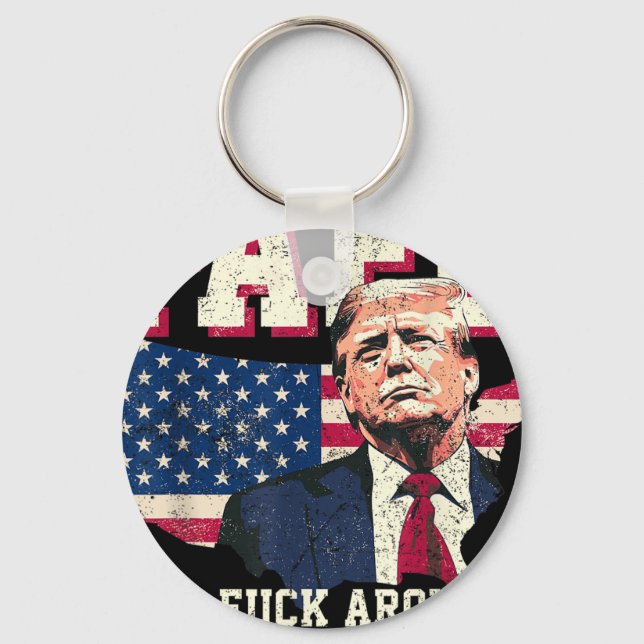 Fafo Trump Us American Map Flag  Key Ring (Front)