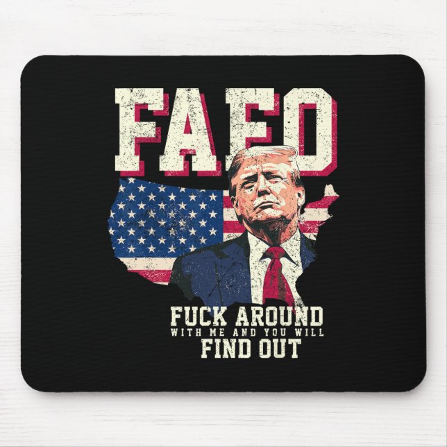Fafo Trump Us American Map Flag  Mouse Pad (Front)