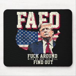 Fafo Trump Us American Map Flag Mouse Pad