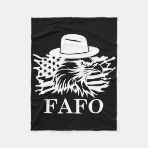 Fafo Trump Us Flag Fleece Blanket