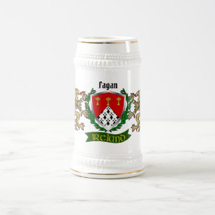 Fagan Irish Shield Personalised Beer Stein