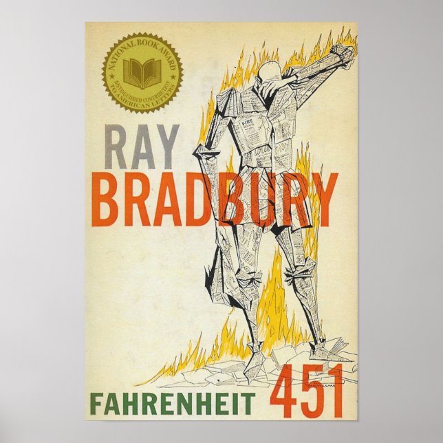 Fahrenheit 451 Ray Bradbury Poster (Front)