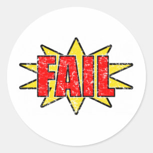 Fail Classic Round Sticker