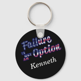 Failure is not a option in american colours. key ring