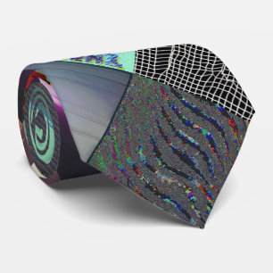 Failure to Load Dark Glitch Art Abstract Grid Tie