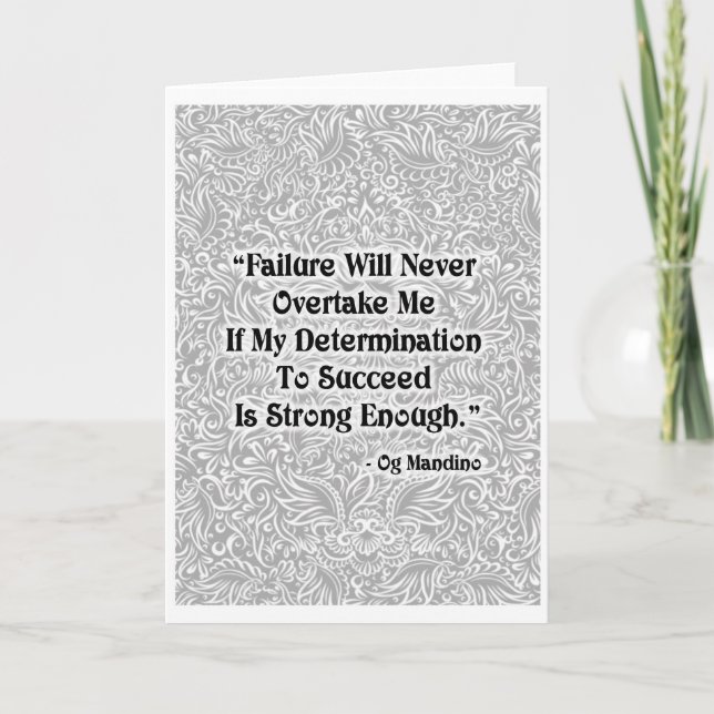 Failure Will Never Overtake - Positive Quote´s Card (Front)