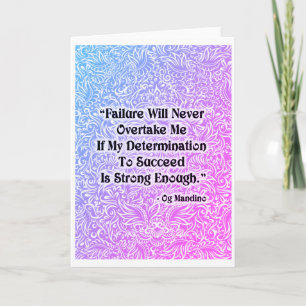 Failure Will Never Overtake - Positive Quote´s Card