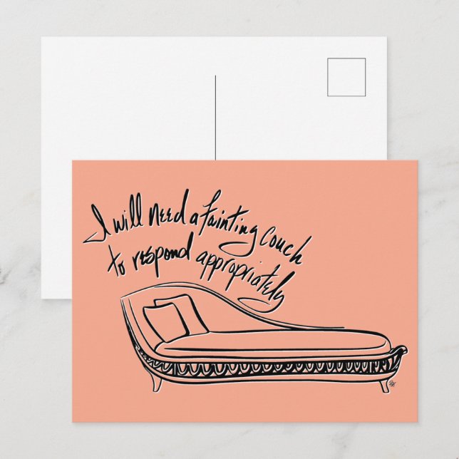 Fainting Couch Holiday Postcard (Front/Back)