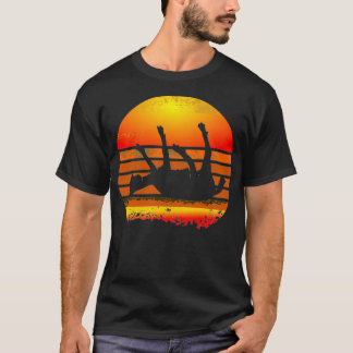 Fainting Goat Sunset Retro Vintage Design  T-Shirt