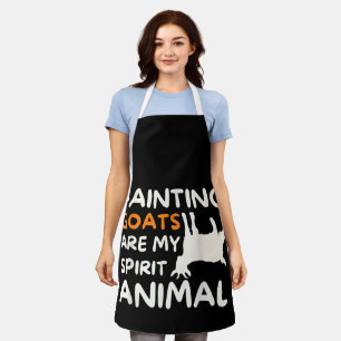 Fainting Goats Are My Spirit Animal Funny Goat Lov Apron