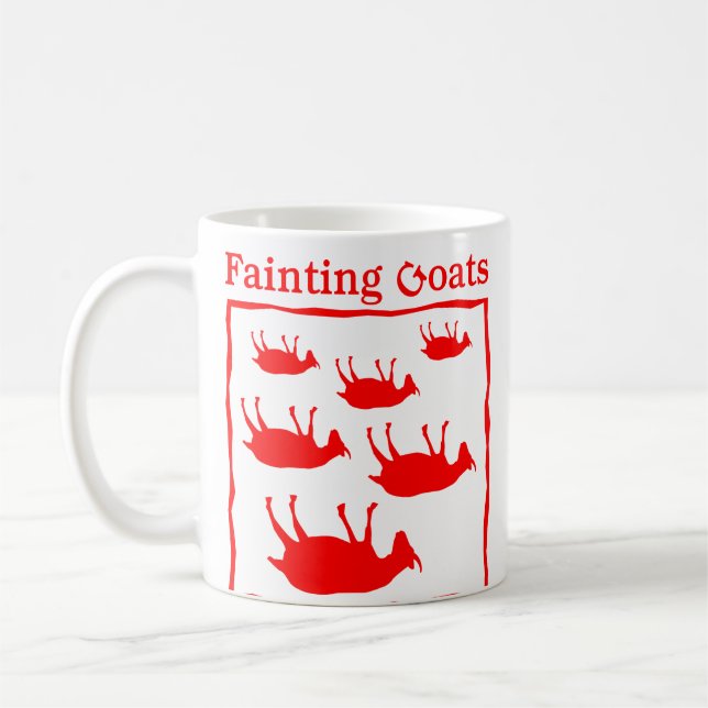 Fainting Goats Coffee Mug (Left)
