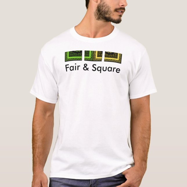 Fair and square Basic T-Shirt Template (Front)