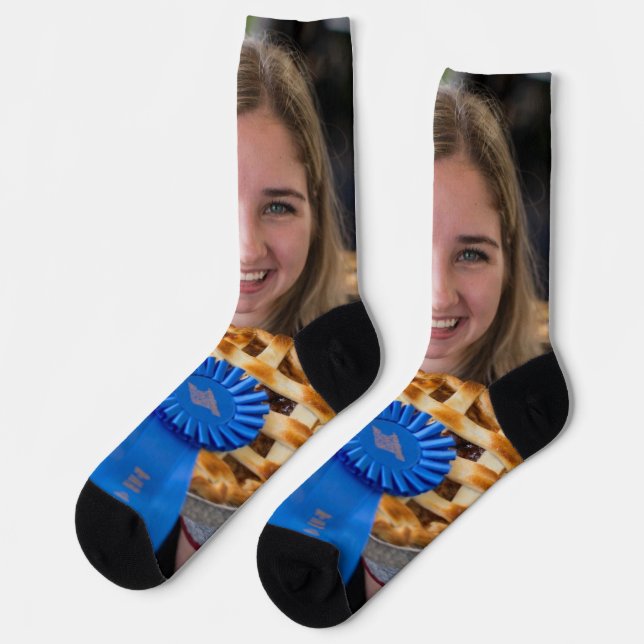 Fair Baking Contest Photo Customize Socks (Left)